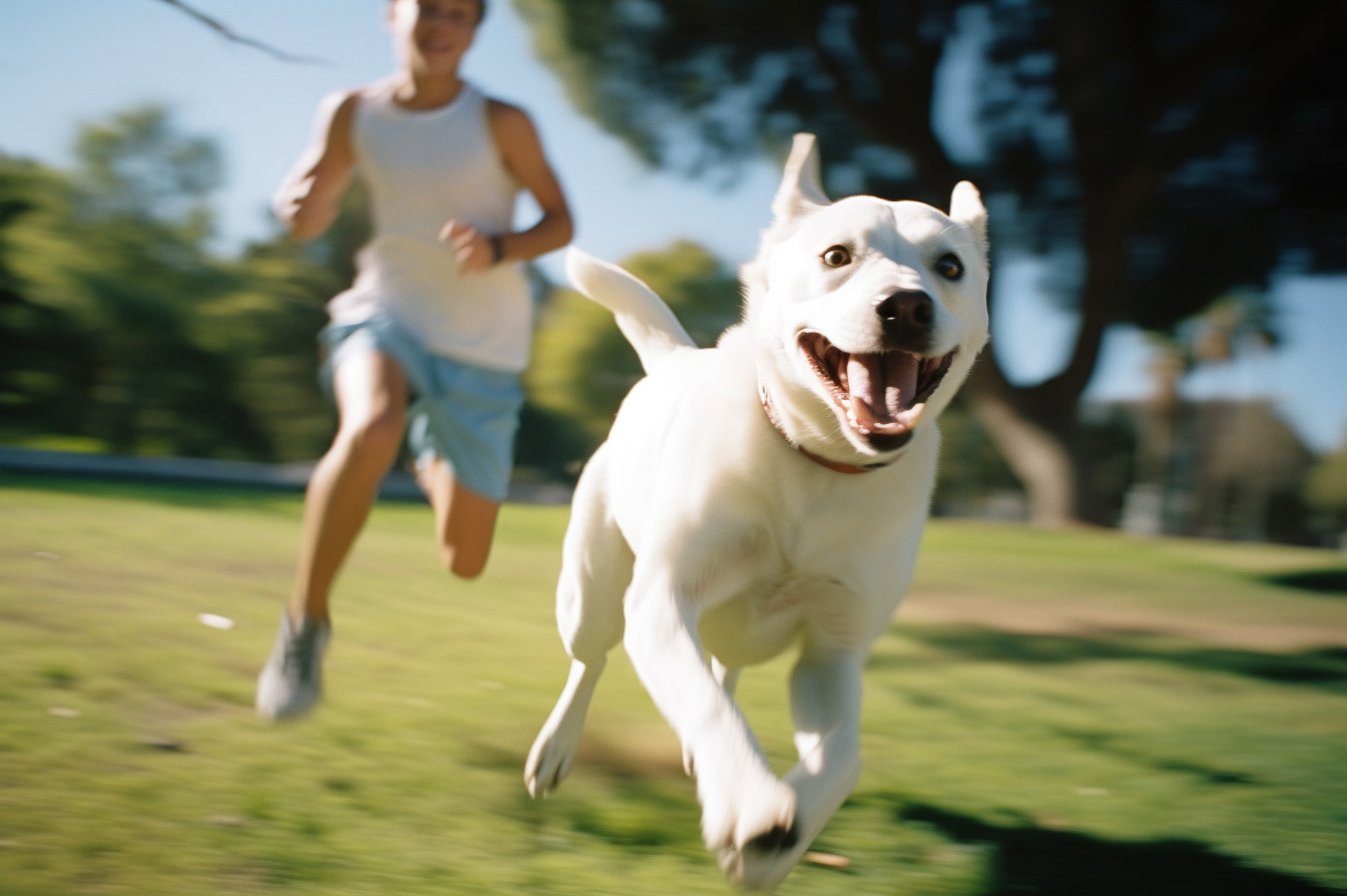 An individual enjoying a local park with their dog.